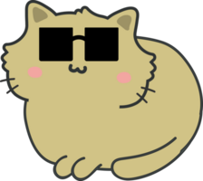 gato com oculos de sol desenho animado personagem recortar png