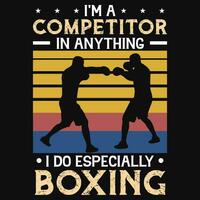Boxing graphics tshirt design vector