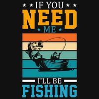 Fishing typographic graphics tshirt design vector