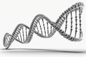espirales de adn moléculas, biotecnológico y laboratorio estudios de humano genética, generativo ai. foto