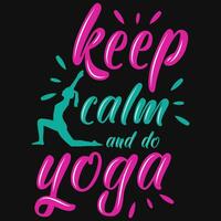 yoga tipografía camiseta diseño vector