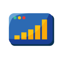 growth bar graph cartoon icon png