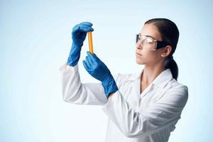 female laboratory assistant research technology experiment Professional photo