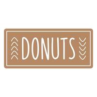 Donuts Text Hand Written Label Cut Out