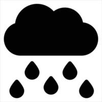 lluvia línea icono para descargar vector