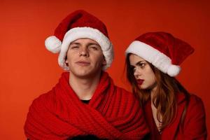 young couple together holiday romance New year fun studio Lifestyle photo