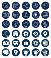 Flat Icon Mix Set Vector