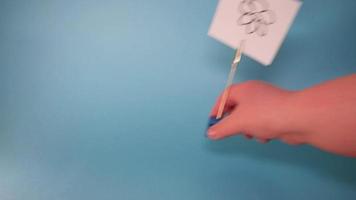 Hand gezeichnet wenig Blume Aufkleber video