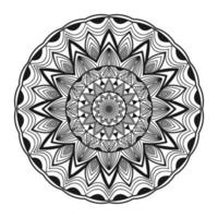 Modern rounded abstract mandala design for adult coloring book vector