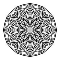 Decorative ornament mandala design on a white background. Luxury mandala design for adult coloring book vector