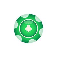 Poker chips shiny icon vector design templates