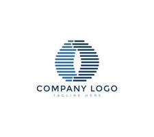 The flat line art, abstract initial letter O logo gradient icon is perfect for a corporate business and company. vector