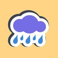 Sticker drizzle. Weather elements symbol. Good for prints, web, smartphone app, posters, infographics, logo, sign, etc. vector