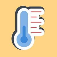 Sticker temperature. Weather elements symbol. Good for prints, web, smartphone app, posters, infographics, logo, sign, etc. vector