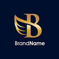 Elegant Initial B Wing Logo vector