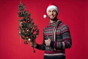funny man christmas hat holiday christmas tree decoration photo