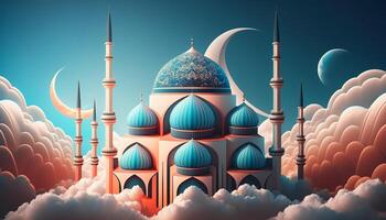 Mosque in The Sky Background - photo