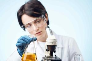 scientists microscope diagnostics research technology professional photo