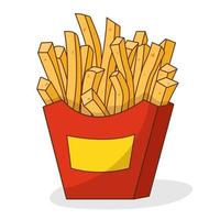 Fry Potato. Vector flat illustration.