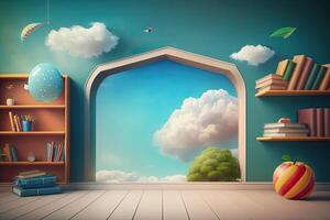 back to school background. Illustration photo