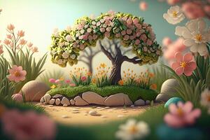 Spring Beautiful Background. Illustration photo