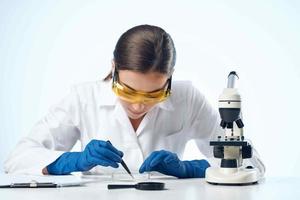 scientists in laboratory research microbiology professional photo