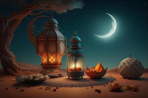 Festive photo ramadan kareem background. Illustration