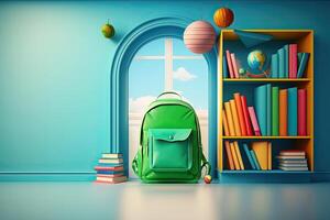 back to school background. Illustration photo