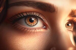 beautiful woman's eyes and lashes. Illustration photo