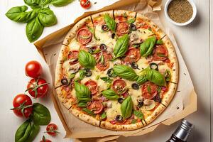 Hot Italian Pizza. Illustration photo