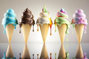 Colorful Ice Cream Illustration photo