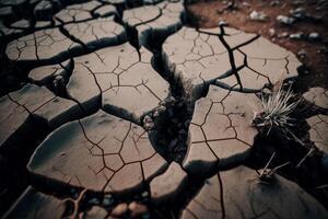 Dark Fractured ground background. Illustration photo