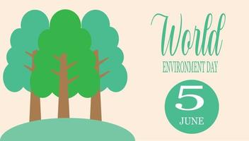 World Environment Day 5 June Illustration 2D Animation vector