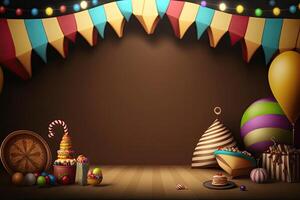 Purim Party Holiday Background. Illustration photo