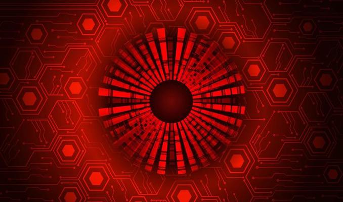 Modern Cybersecurity Eye on Technology Background