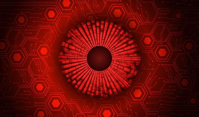Modern Cybersecurity Eye on Technology Background