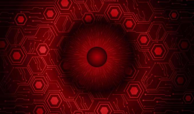 Modern Cybersecurity Eye on Technology Background