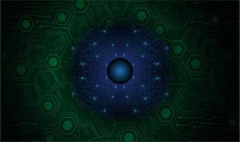 Modern Cybersecurity Eye on Technology Background vector