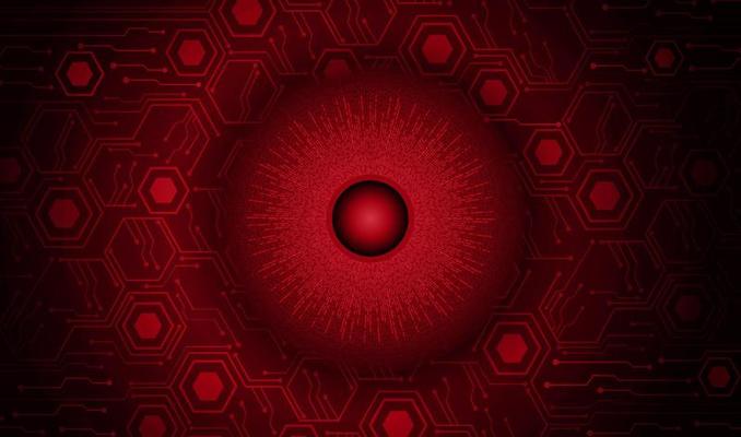 Modern Cybersecurity Eye on Technology Background