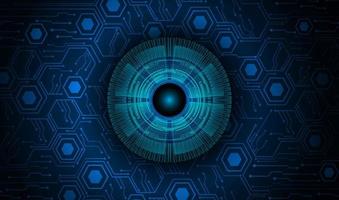 Modern Cybersecurity Eye on Technology Background vector