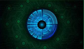 Modern Cybersecurity Eye on Technology Background vector