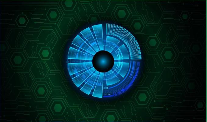 Modern Cybersecurity Eye on Technology Background