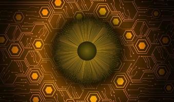 Modern Cybersecurity Eye on Technology Background vector