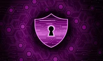 Modern Cybersecurity Technology Background with lock and shield vector