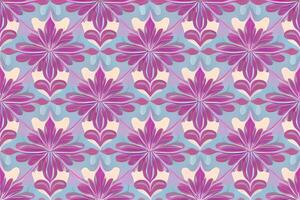 Abstract magenta or purple natural flower, floral, and leaves seamless pattern background. Flower and leaf clip illustration watercolor texture wallpaper. photo