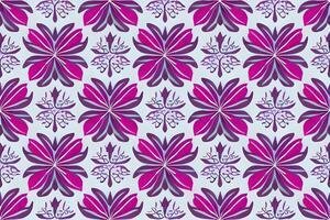 Abstract magenta or purple natural flower, floral, and leaves seamless pattern background. Flower and leaf clip illustration watercolor texture wallpaper. photo