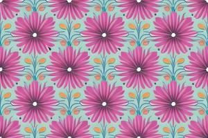 Abstract magenta or purple natural flower, floral, and leaves seamless pattern background. Flower and leaf clip illustration watercolor texture wallpaper. photo