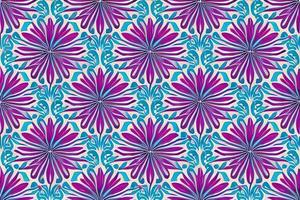 Abstract magenta or purple natural flower, floral, and leaves seamless pattern background. Flower and leaf clip illustration watercolor texture wallpaper. photo