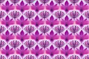 Abstract magenta or purple natural flower, floral, and leaves seamless pattern background. Flower and leaf clip illustration watercolor texture wallpaper. photo