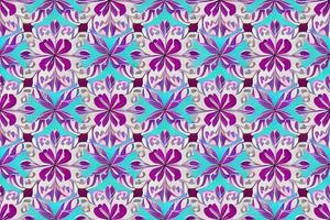 Abstract magenta or purple natural flower, floral, and leaves seamless pattern background. Flower and leaf clip illustration watercolor texture wallpaper. photo